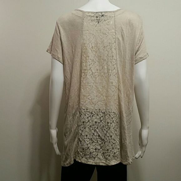 NWT Style&Co Black or Tan Lace Back Top - Picture 6 of 6